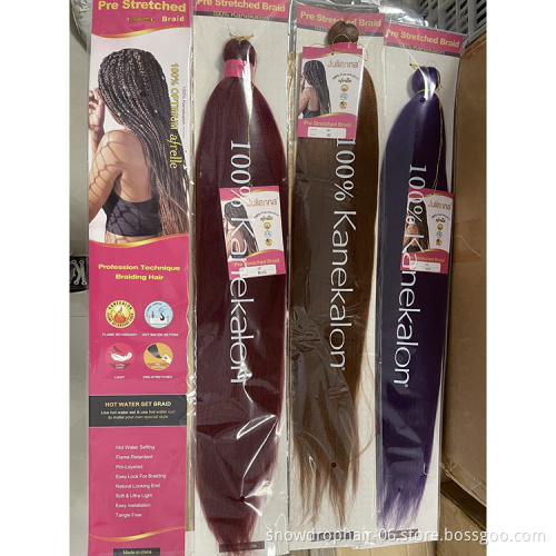 Julianna Wholesale Vendors 3 Tone 26 Inch Synthetic Extensions Expressions Pre Stretched Braiding Hair Ez Braid